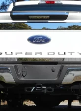 Quality Automotive Accessories 1-Piece Stainless Steel Tailgate Accent Trim Ford F-250 & F-350 Super Duty 2-Door 4-Door Regular Cab 8' Bed 2017-2019                                     - TP57320 - Image 7