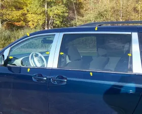 Quality Automotive Accessories 16-Piece Stainless Steel Window Trim Package Toyota Sienna 4-Door Minivan 2011-2020