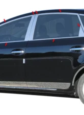 Quality Automotive Accessories 22-Piece Stainless Steel Window Trim Package Toyota Prius V 4-Door Hatchback 2012-2017                                     - WP12700 - Image 7