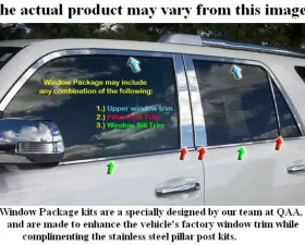 Quality Automotive Accessories 12-Piece Stainless Steel Window Trim Package Toyota Avalon 4-Door Sedan 2005-2011