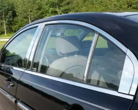 Quality Automotive Accessories 18-Piece Stainless Steel Window Trim Package Hyundai Accent 4-Door Sedan 2006-2011