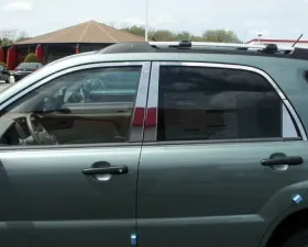 Quality Automotive Accessories 12-Piece Stainless Steel Window Trim Package Kia Sportage 4-Door SUV 2005-2010