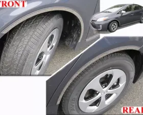Quality Automotive Accessories 4-Piece Stainless Steel Wheel Well Accent Trim Toyota Prius 4-Door Hatchback 2010-2015
