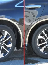 Quality Automotive Accessories 4-Piece Stainless Steel Wheel Well Accent Trim Honda Civic 4-Door Sedan 2012-2015                                     - WQ12214 - Image 4