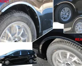 Quality Automotive Accessories 4-Piece Stainless Steel Wheel Well Accent Trim Toyota Prius V 4-Door Hatchback 2012-2017