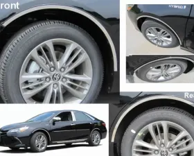 Quality Automotive Accessories 4-Piece Stainless Steel Wheel Well Accent Trim Toyota Camry 4-Door Sedan 2015-2017