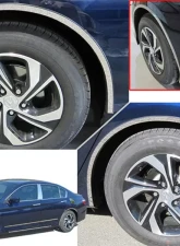 Quality Automotive Accessories 4-Piece Stainless Steel Wheel Well Accent Trim Honda Accord 4-Door Sedan 2016-2017                                     - WQ16281 - Image 4