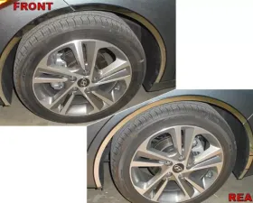 Quality Automotive Accessories 8-Piece Stainless Steel Wheel Well Accent Trim Hyundai Elantra 4-Door Sedan 2017-2020
