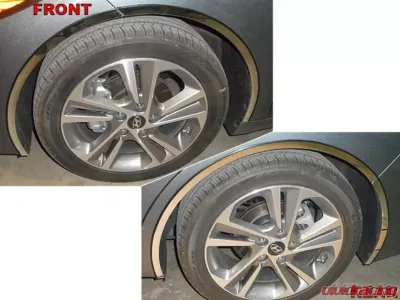 Quality Automotive Accessories 8-Piece Stainless Steel Wheel Well Accent Trim Hyundai Elantra 4-Door Sedan 2017-2020 - WQ17340