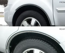 Quality Automotive Accessories 4-Piece Stainless Steel Wheel Well Accent Trim Honda Pilot 4-Door SUV 2009-2015