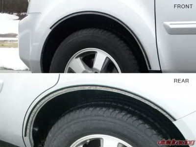 Quality Automotive Accessories 4-Piece Stainless Steel Wheel Well Accent Trim Honda Pilot 4-Door SUV 2009-2015 - WQ29260
