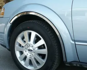 Quality Automotive Accessories 6-Piece Stainless Steel Wheel Well Accent Trim Ford Taurus X 4-Door Crossover SUV 2008-2009