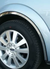 Quality Automotive Accessories 6-Piece Stainless Steel Wheel Well Accent Trim Ford Taurus X 4-Door Crossover SUV 2008-2009                                     - WQ48355 - Image 4