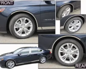 Quality Automotive Accessories 4-Piece Stainless Steel Wheel Well Accent Trim Chevrolet Impala 4-Door Sedan Does not fit the Limited 2014-2020