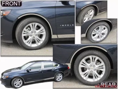 Quality Automotive Accessories 4-Piece Stainless Steel Wheel Well Accent Trim Chevrolet Impala 4-Door Sedan Does not fit the Limited 2014-2020 - WQ54135