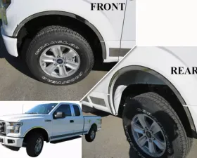 Quality Automotive Accessories 12-Piece Stainless Steel Wheel Well Accent Trim Ford F-150 2-Door 4-Door 2015-2017