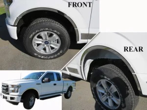 Quality Automotive Accessories 12-Piece Stainless Steel Wheel Well Accent Trim Ford F-150 2-Door 4-Door 2015-2017 - WQ55308 - Image 4