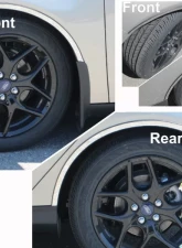 Quality Automotive Accessories 4-Piece Stainless Steel Wheel Well Accent Trim Ford Focus 4-Door Sedan 2015-2018                                     - WQ55345 - Image 5