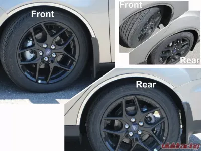 Quality Automotive Accessories 4-Piece Stainless Steel Wheel Well Accent Trim Ford Focus 4-Door Sedan 2015-2018 - WQ55345