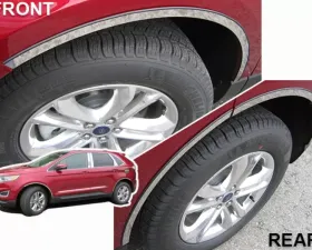 Quality Automotive Accessories 6-Piece Stainless Steel Wheel Well Accent Trim Ford Edge 4-Door SUV 2015-2022