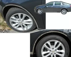 Quality Automotive Accessories 4-Piece Stainless Steel Wheel Well Accent Trim Chevrolet Malibu 4-Door Sedan 2016-2022
