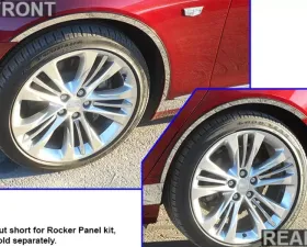 Quality Automotive Accessories 4-Piece Stainless Steel Wheel Well Accent Trim Cadillac CT6 4-Door Sedan 2016-2020