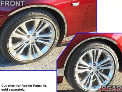 Quality Automotive Accessories 4-Piece Stainless Steel Wheel Well Accent Trim Cadillac CT6 4-Door Sedan 2016-2020 - WQ56230