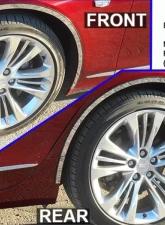 Quality Automotive Accessories 6-Piece Stainless Steel Wheel Well Accent Trim Cadillac CT6 4-Door Sedan 2016-2020                                     - WQ56231 - Image 3