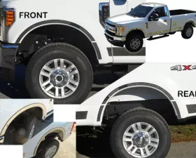 Quality Automotive Accessories 10-Piece Stainless Steel Wheel Well Accent Trim Ford F-250 & F-350 Super Duty 2-Door Regular Cab 8' Bed 2017-2022