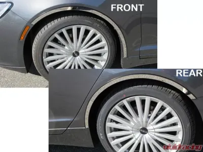 Quality Automotive Accessories 4-Piece Stainless Steel Wheel Well Accent Trim Lincoln MKZ 4-Door Sedan 2017-2020 - WQ57630