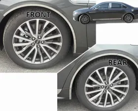 Quality Automotive Accessories 6-Piece Stainless Steel Wheel Well Accent Trim Lincoln Continental 4-Door Sedan 2017-2021