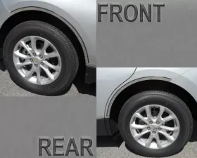 Quality Automotive Accessories 4-Piece Stainless Steel Wheel Well Accent Trim Chevrolet Equinox 4-Door SUV 2018-2022