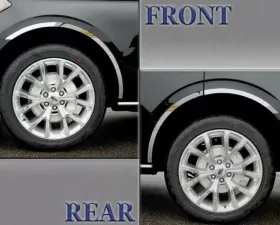 Quality Automotive Accessories 6-Piece Stainless Steel Wheel Well Accent Trim Ford Expedition 4-Door SUV 2018-2022