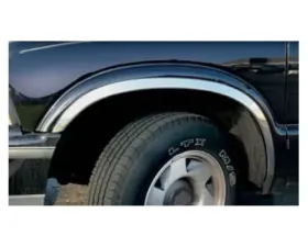 Quality Automotive Accessories 4-Piece Molded Stainless Steel Wheel Well Fender Trim Molding Chevrolet S-10 2-Door 1994-2004