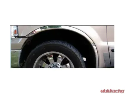 Quality Automotive Accessories 4-Piece Molded Stainless Steel Wheel Well Fender Trim Molding Ford F-250 & F-350 Super Duty 2-Door 4-Door 1999-2007 - WZ39320