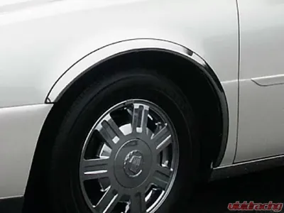 Quality Automotive Accessories 4-Piece Molded Stainless Steel Wheel Well Fender Trim Molding Cadillac DeVille 4-Door Sedan 2000-2005 - WZ40245