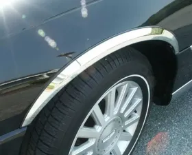 Quality Automotive Accessories 4-Piece Molded Stainless Steel Wheel Well Fender Trim Molding Lincoln Town Car 4-Door Sedan 2003-2011