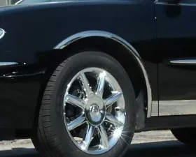 Quality Automotive Accessories 4-Piece Molded Stainless Steel Wheel Well Fender Trim Molding Buick LaCrosse 4-Door Sedan 2005-2009