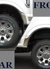 Quality Automotive Accessories 4-Piece Molded Stainless Steel Wheel Well Fender Trim Molding Ford F-250 & F-350 Super Duty 2-Door 4-Door Does not fit dually 2017-2022                                     - WZ57325 - Image 7