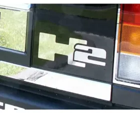 Quality Automotive Accessories 2-Piece Stainless Steel Letter Graphics Hummer H2 4-Door SUV 2003-2009
