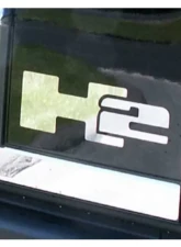 Quality Automotive Accessories 2-Piece Stainless Steel Letter Graphics Hummer H2 4-Door SUV 2003-2009                                     - HV43026 - Image 3