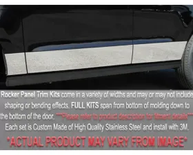 Quality Automotive Accessories 12-Piece Stainless Steel Rocker Panel Trim Full Kit Ford F-150 4-Door Crew Cab Long Bed 1987-1997