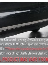 Quality Automotive Accessories 12-Piece Stainless Steel Rocker Panel Trim Lower Kit Ford F-150 4-Door Crew Cab Long Bed 1987-1997                                     - TH17321 - Image 3