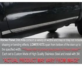 Quality Automotive Accessories 10-Piece Stainless Steel Rocker Panel Trim Lower Kit Ford Ranger Regular Cab Long Bed NO Flares 1998-2012