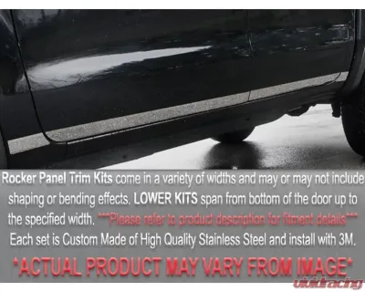 Quality Automotive Accessories 10-Piece Stainless Steel Rocker Panel Trim Lower Kit Ford Ranger Regular Cab Long Bed NO Flares 1998-2012 - TH38323