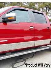 Quality Automotive Accessories 12-Piece Stainless Steel Rocker Panel Trim Lower Kit Ford F-150 4-Door Crew Cab 6.5' bed w/Flares Special Platinum Edition only 2009-2014                                     - TH49656 - Image 3