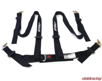 Buddy Club Black Racing Spec 4 Point Seat Harness - BC08-RSSH4-B