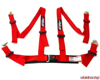 Buddy Club Red Racing Spec 4 Point Seat Harness - BC08-RSSH4-R