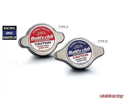 Buddy Club Racing Spec Red Radiator Cap Type A v.2 Honda | Acura | Subaru 1988-2015 - BC08-RSRCT-A