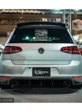 Varis Solid & Joker 3K Carbon Rear Under Diffuser for Volkswagen Golf GTI MK7 2015-2019                                     - HAW-005C - Image 4